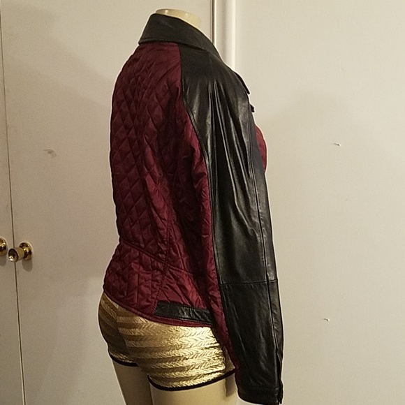 VINCE CAMUTO LEATHER QUILTED JACKET - Picture 4 of 8